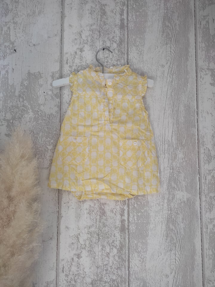 Robe D'été Vertbaudet Fille - Taille 10 Ans - Rouge Orangé Sans Manches - Occasion Très Bon état